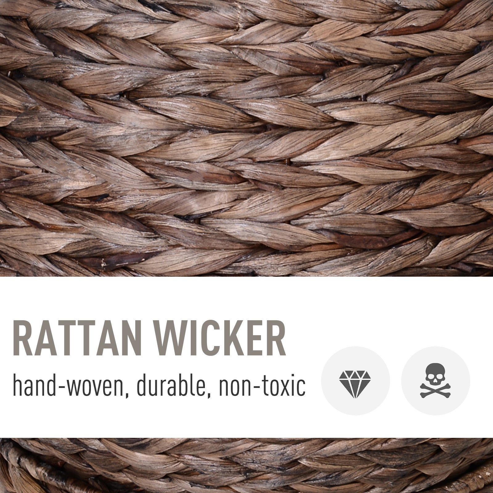 Furrcraft Handmade Wicker Elevated Cat Bed with Cushion – Cozy Indoor Cat House for Cats & Kittens