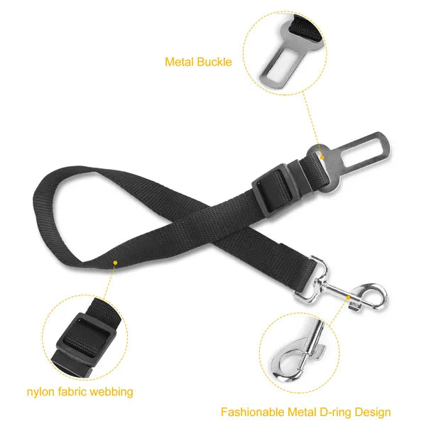 Furrcraft Adjustable Pet Car Seat Belt Leash (2 Pack) – Safety Travel Harness for Dogs & Cats