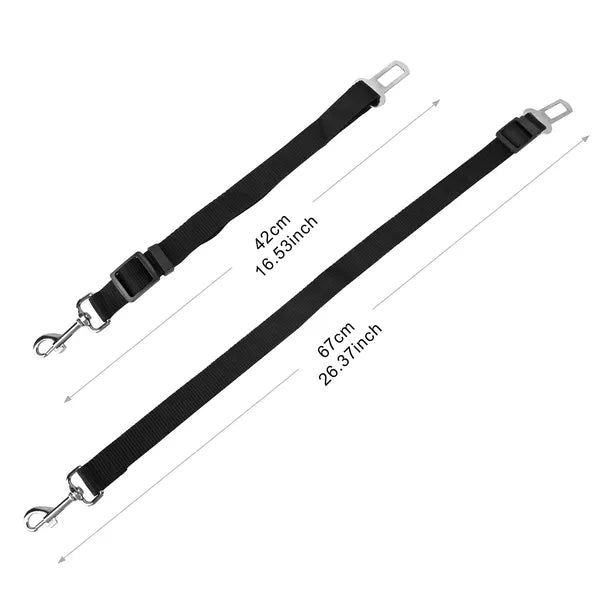 Furrcraft Adjustable Pet Car Seat Belt Leash (2 Pack) – Safety Travel Harness for Dogs & Cats