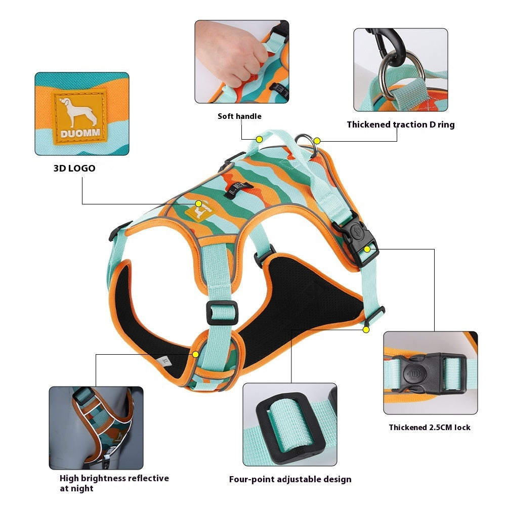 FurrCraft Reflective No-Pull Dog Harness – Adjustable Soft Chest Harness for Safe Walking