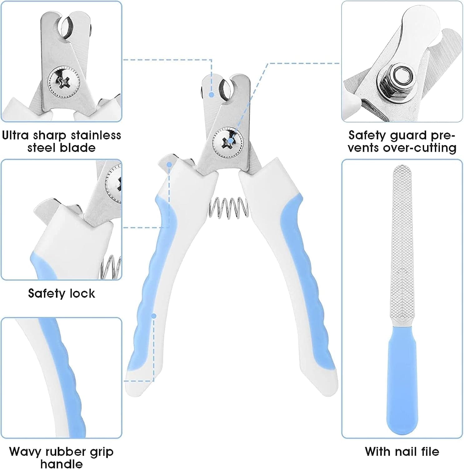 Furrcraft 7-Piece Pet Grooming Kit – Self-Cleaning Brush, Nail Clipper, Flea Comb & Bath Brush for Dogs & Cats