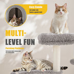 Furrcraft Cactus Cat Tree Tower with Scratching Post & Cozy Cat Condo